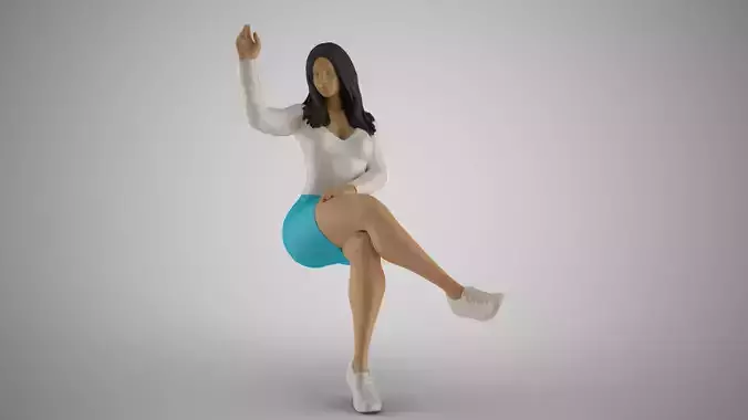 Girl Asking Bill 3D print model