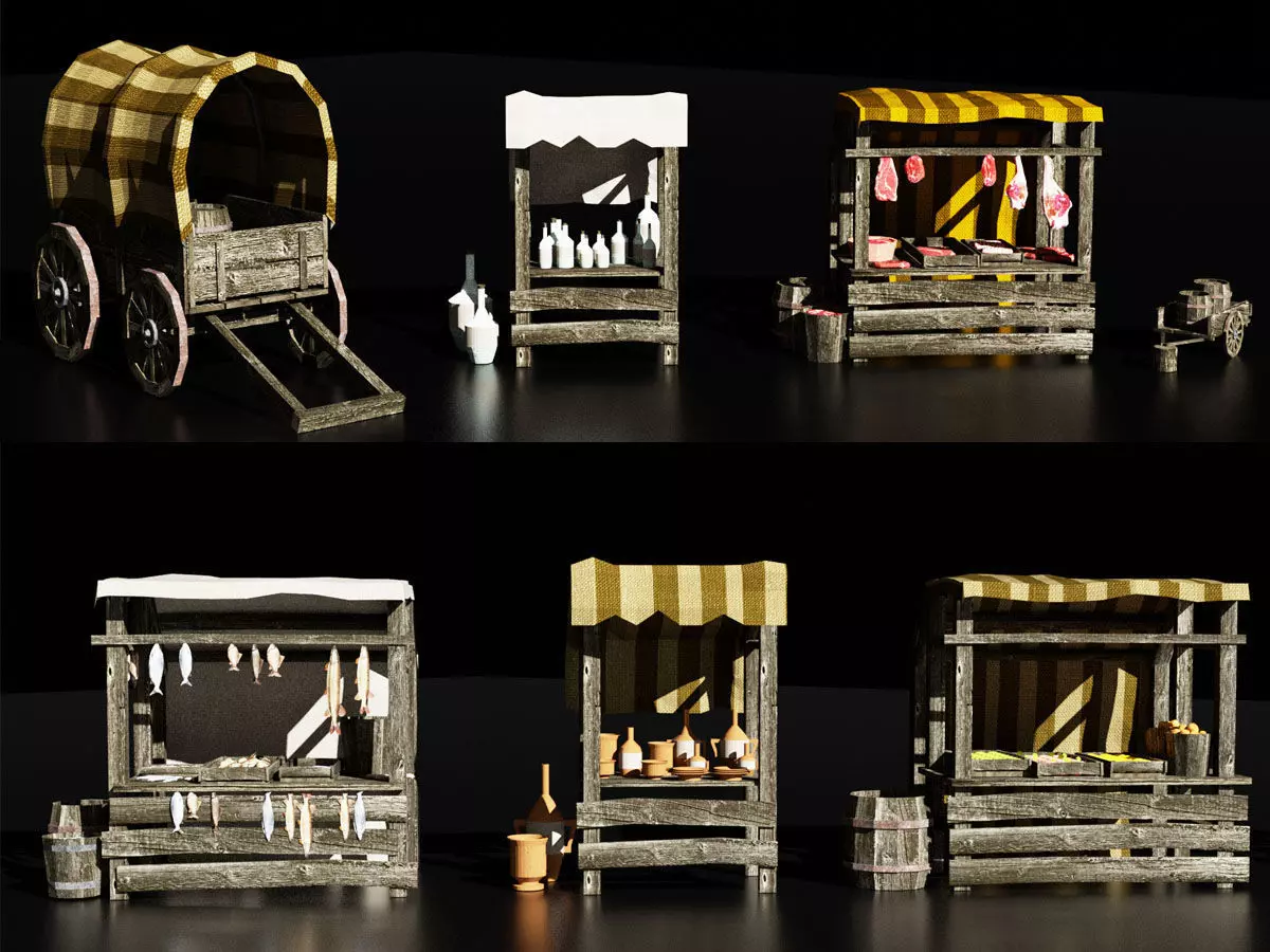 medieval knight Low-poly 3D model_0