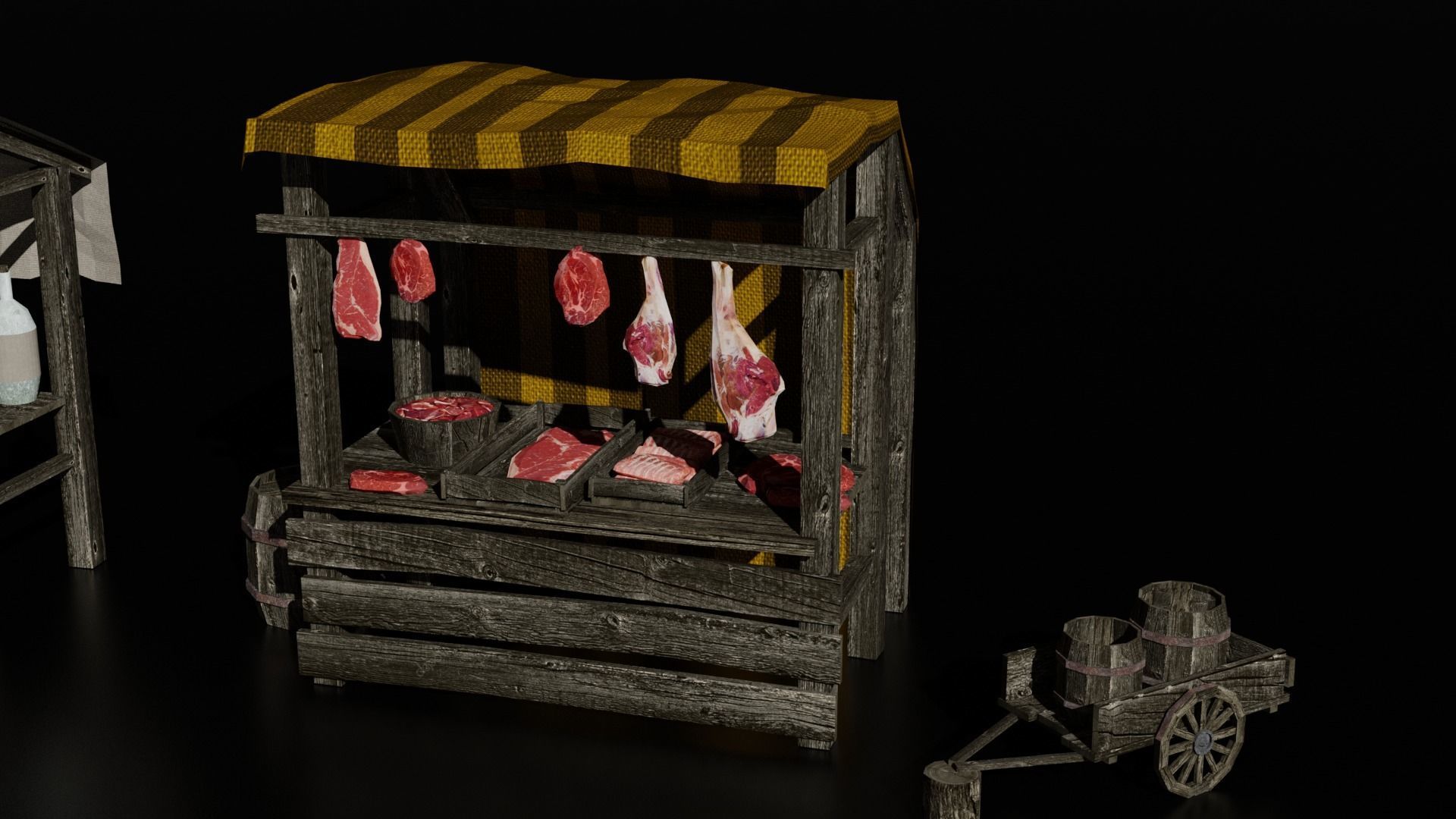 medieval knight Low-poly 3D model_3