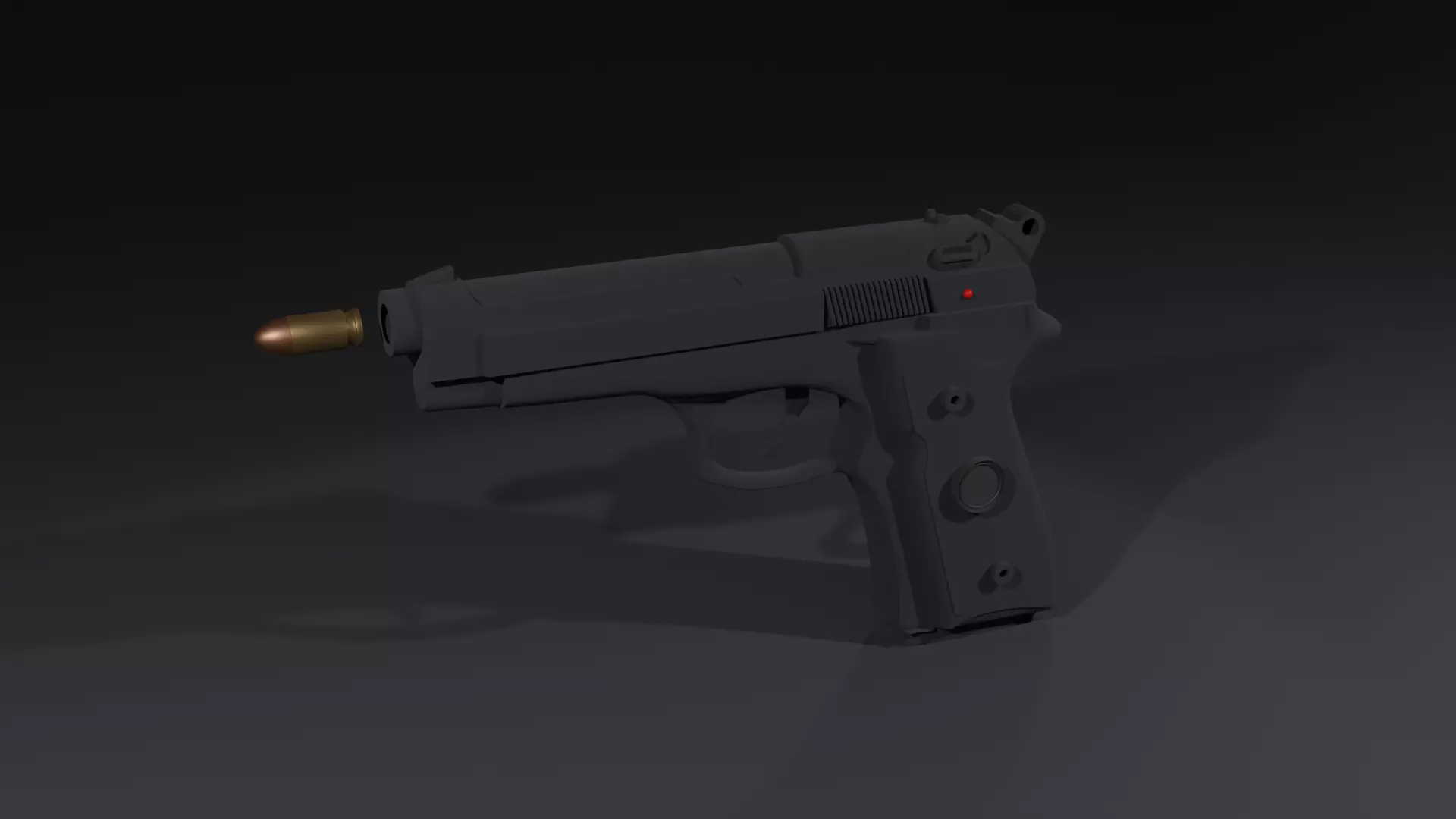 Beretta gun 3D model_0