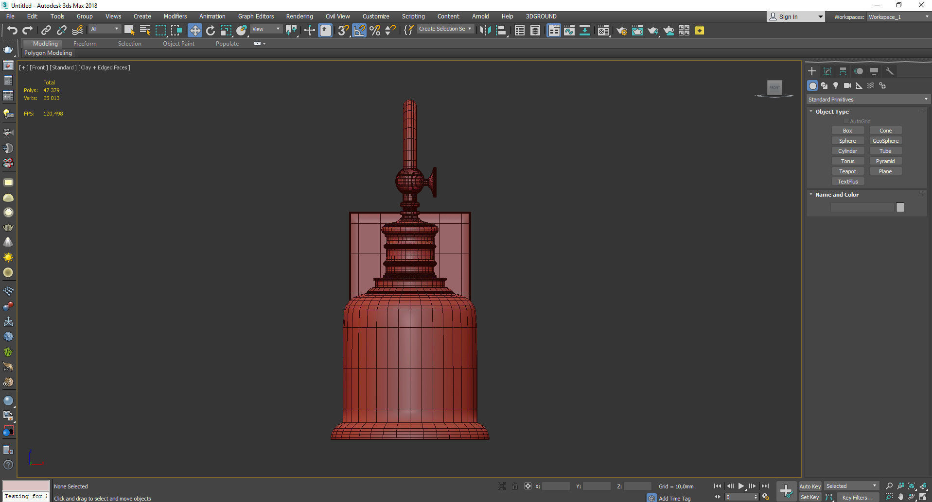 Keswick Sconce Low-poly 3D model_2