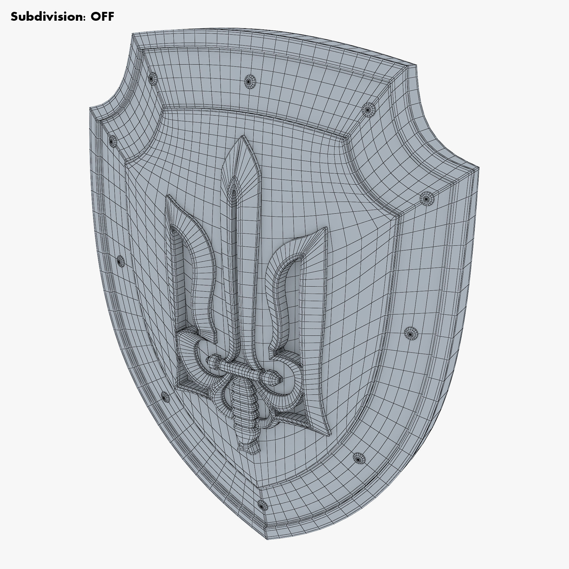 Coat of Arms of Ukraine M 2 3D model_15