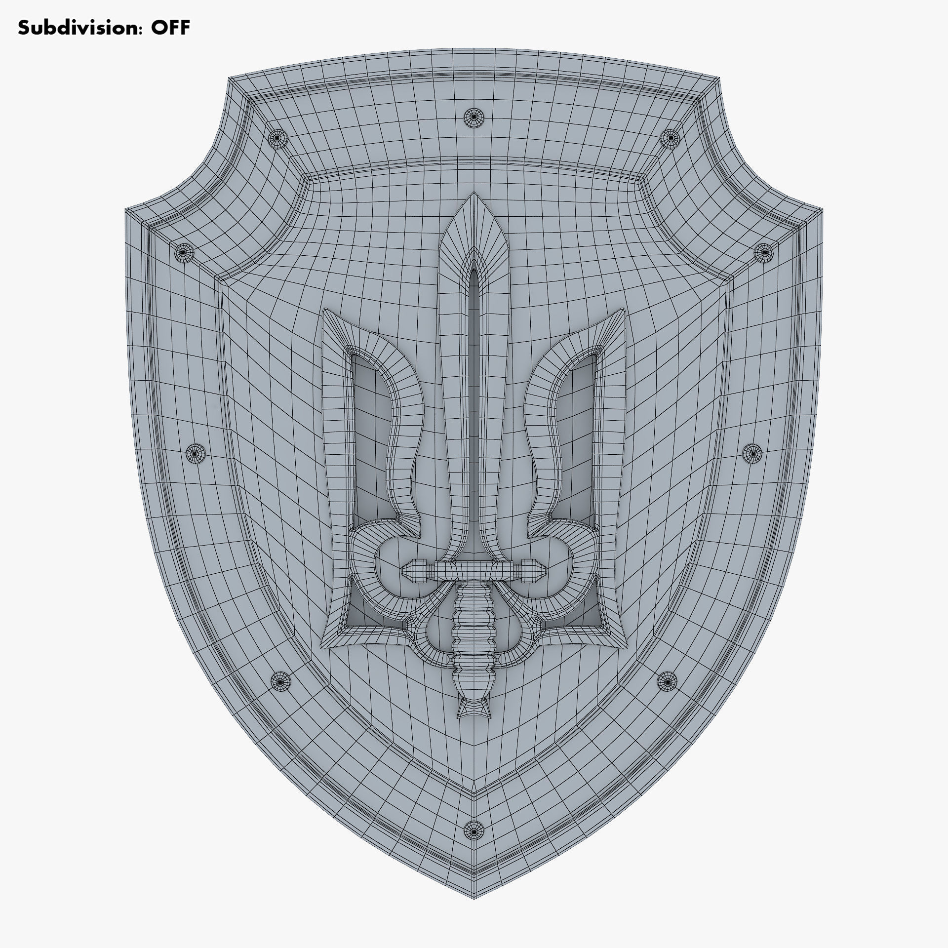 Coat of Arms of Ukraine M 2 3D model_9