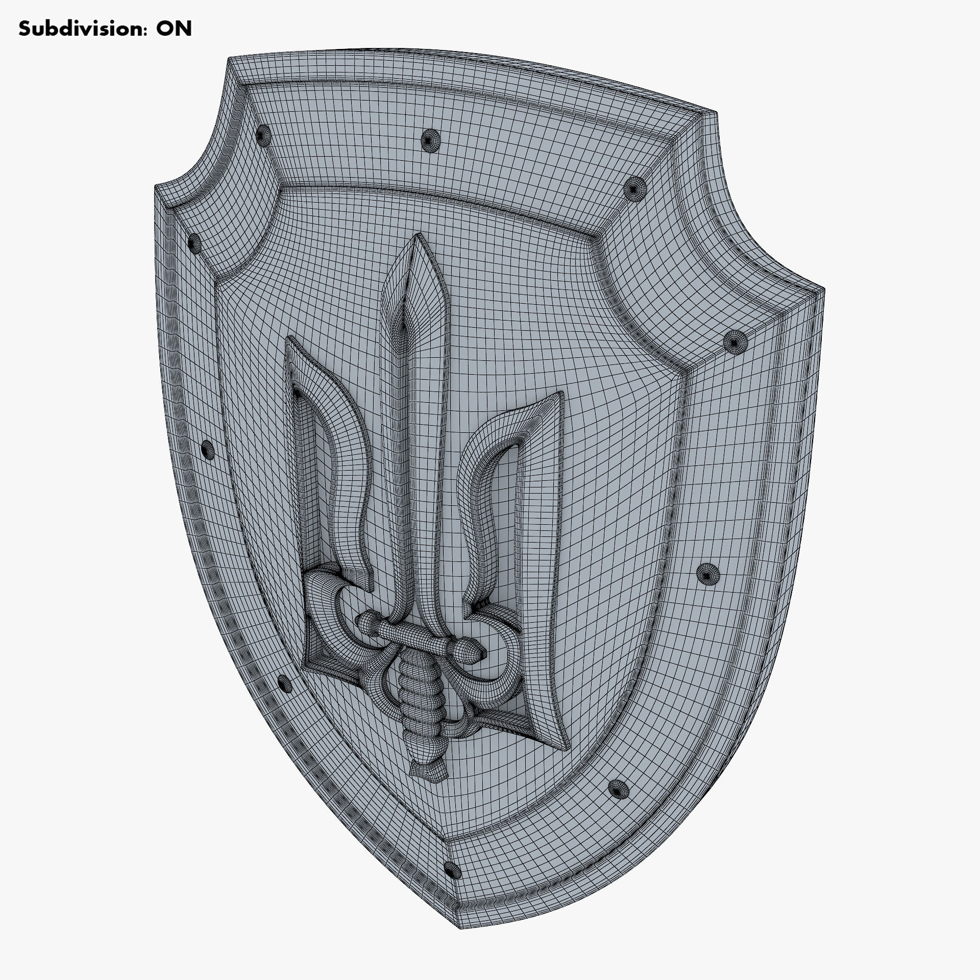 Coat of Arms of Ukraine M 2 3D model_14