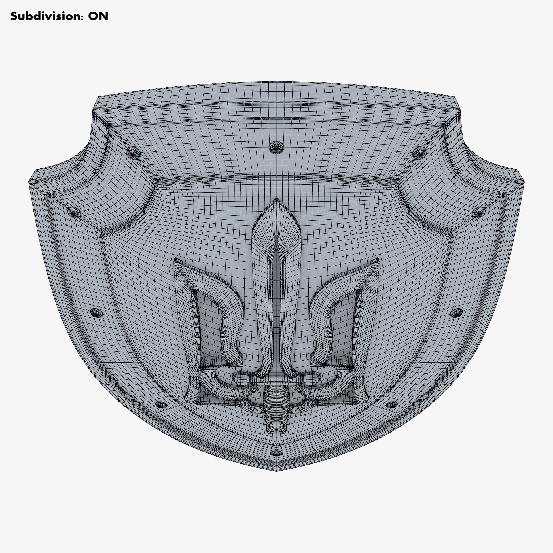 Coat of Arms of Ukraine M 2 3D model_12