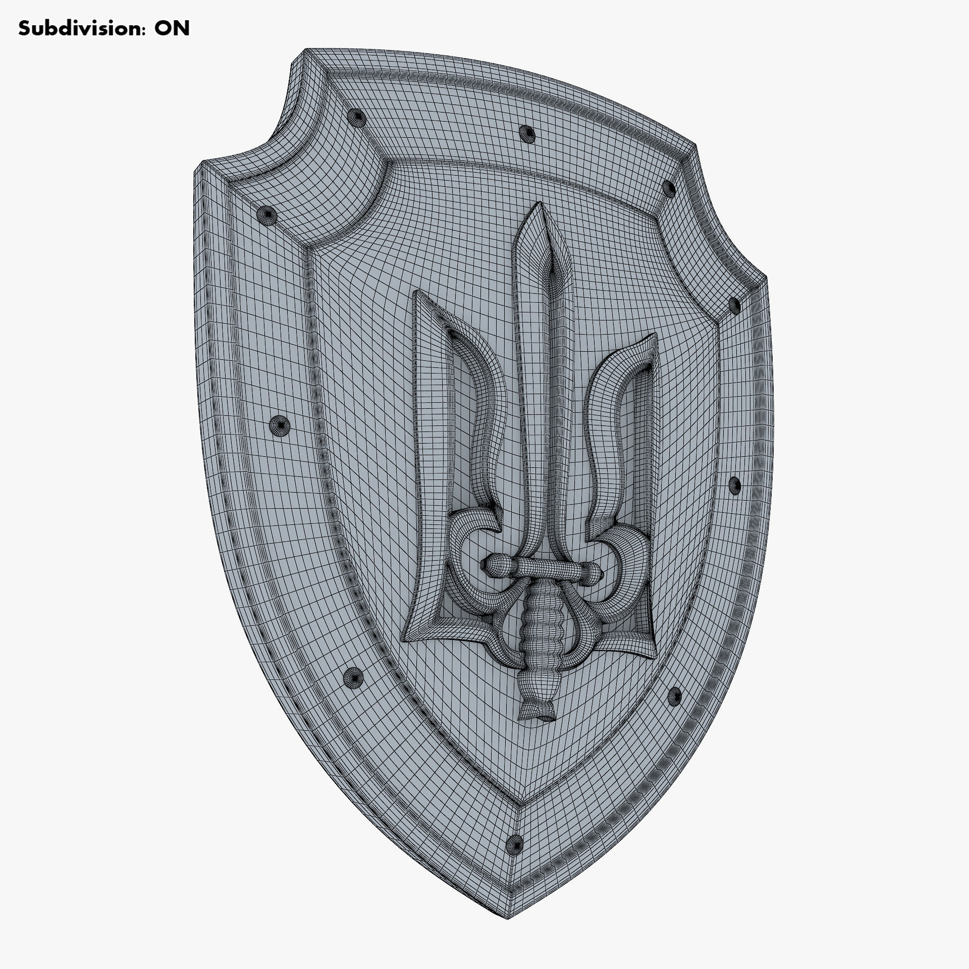 Coat of Arms of Ukraine M 2 3D model_16