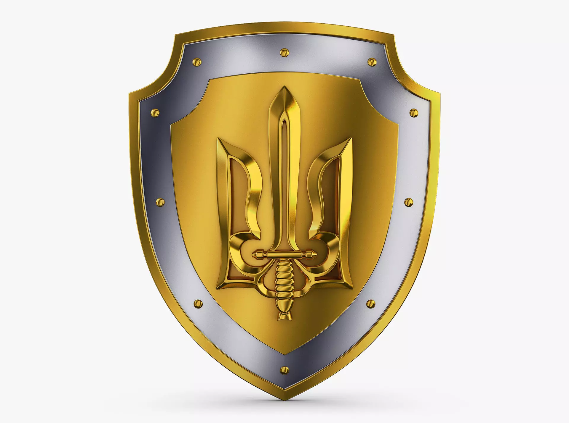 Coat of Arms of Ukraine M 2 3D model_0