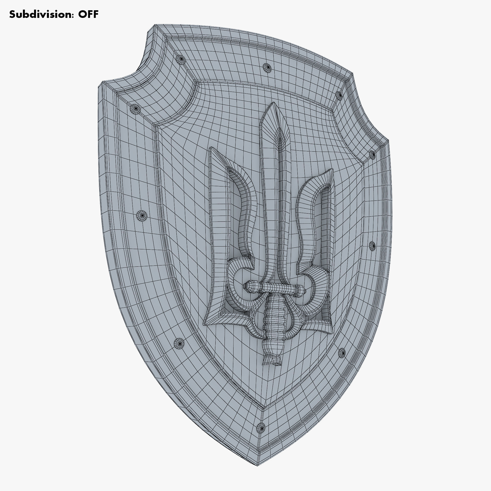 Coat of Arms of Ukraine M 2 3D model_17