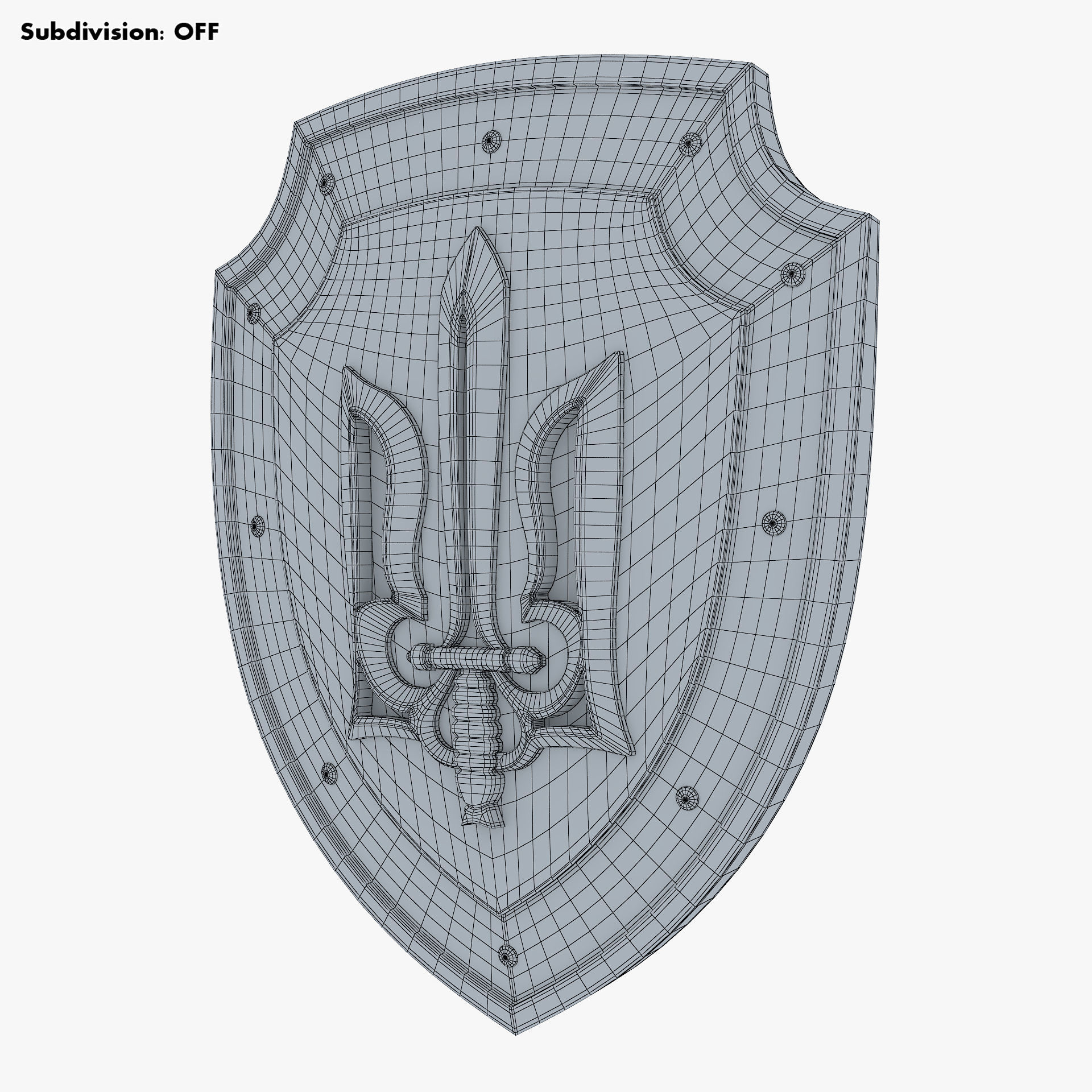 Coat of Arms of Ukraine M 2 3D model_11
