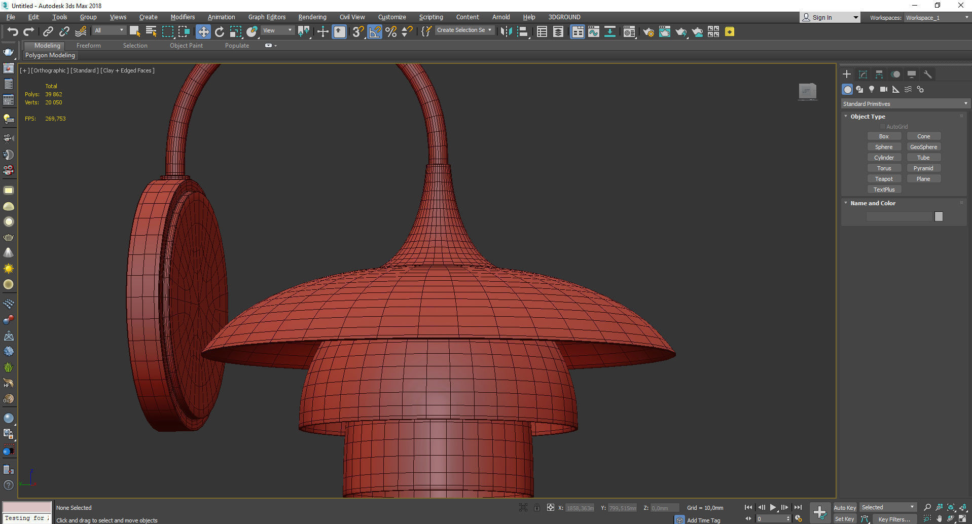 Barron Sconce Low-poly 3D model_4