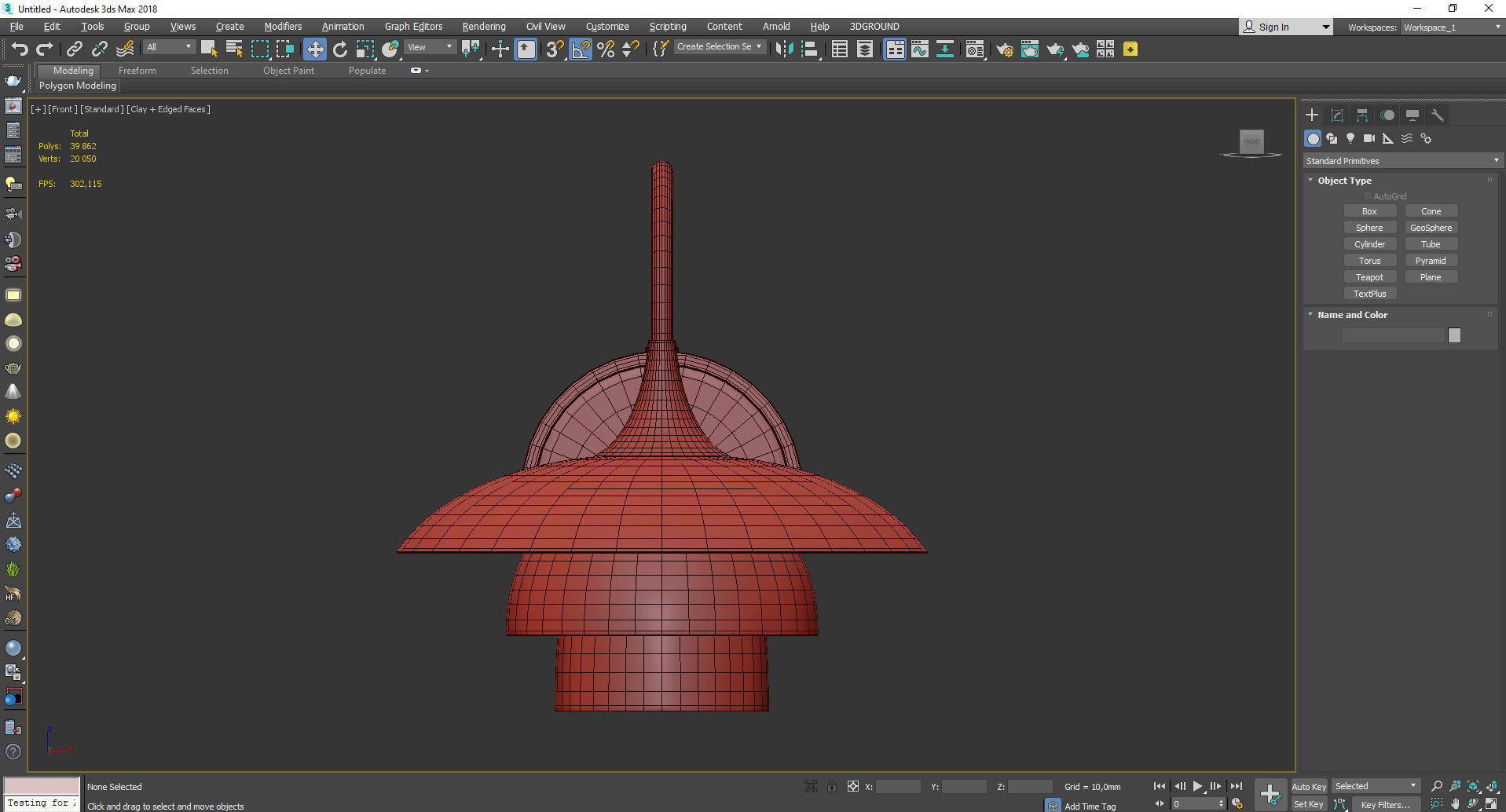 Barron Sconce Low-poly 3D model_2