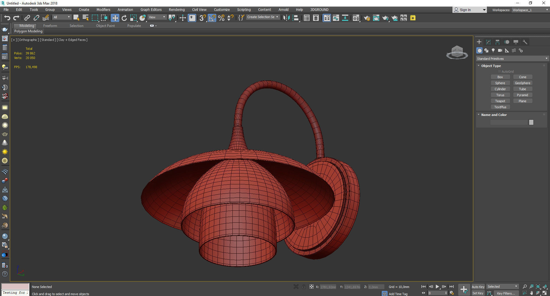 Barron Sconce Low-poly 3D model_3