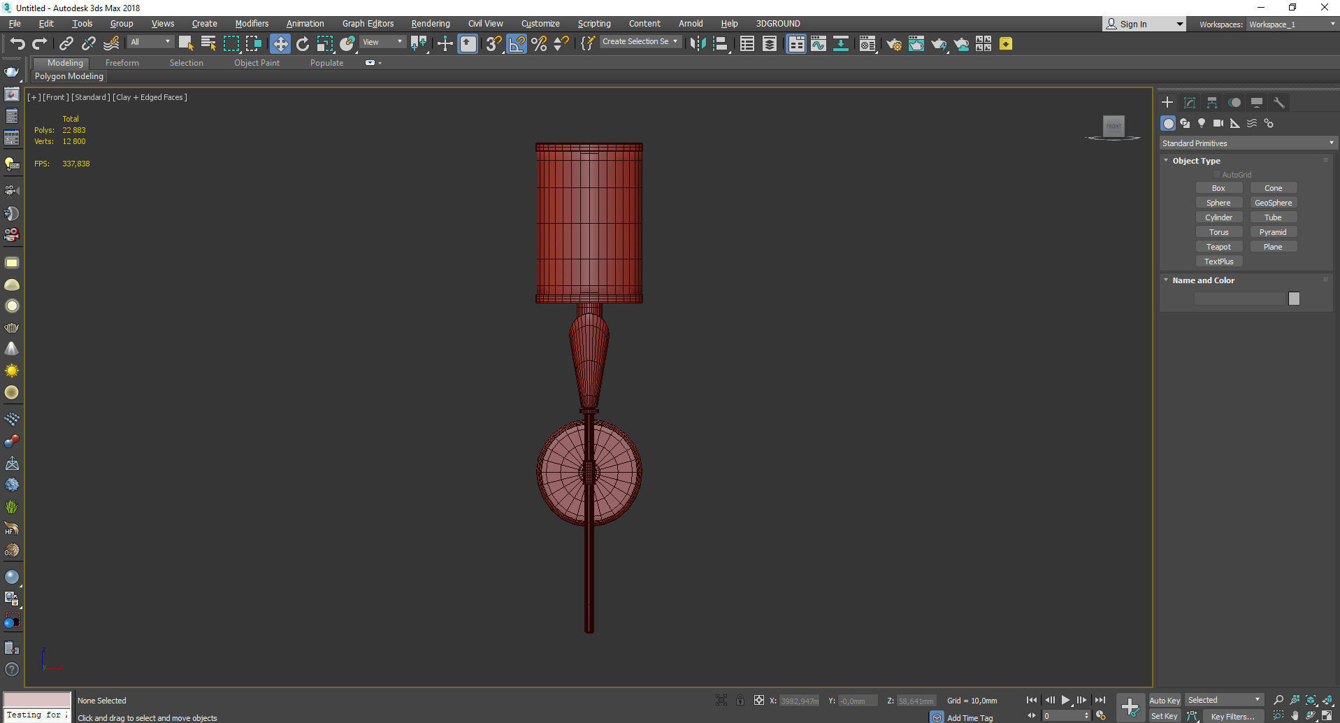 Tate Sconce Low-poly 3D model_2