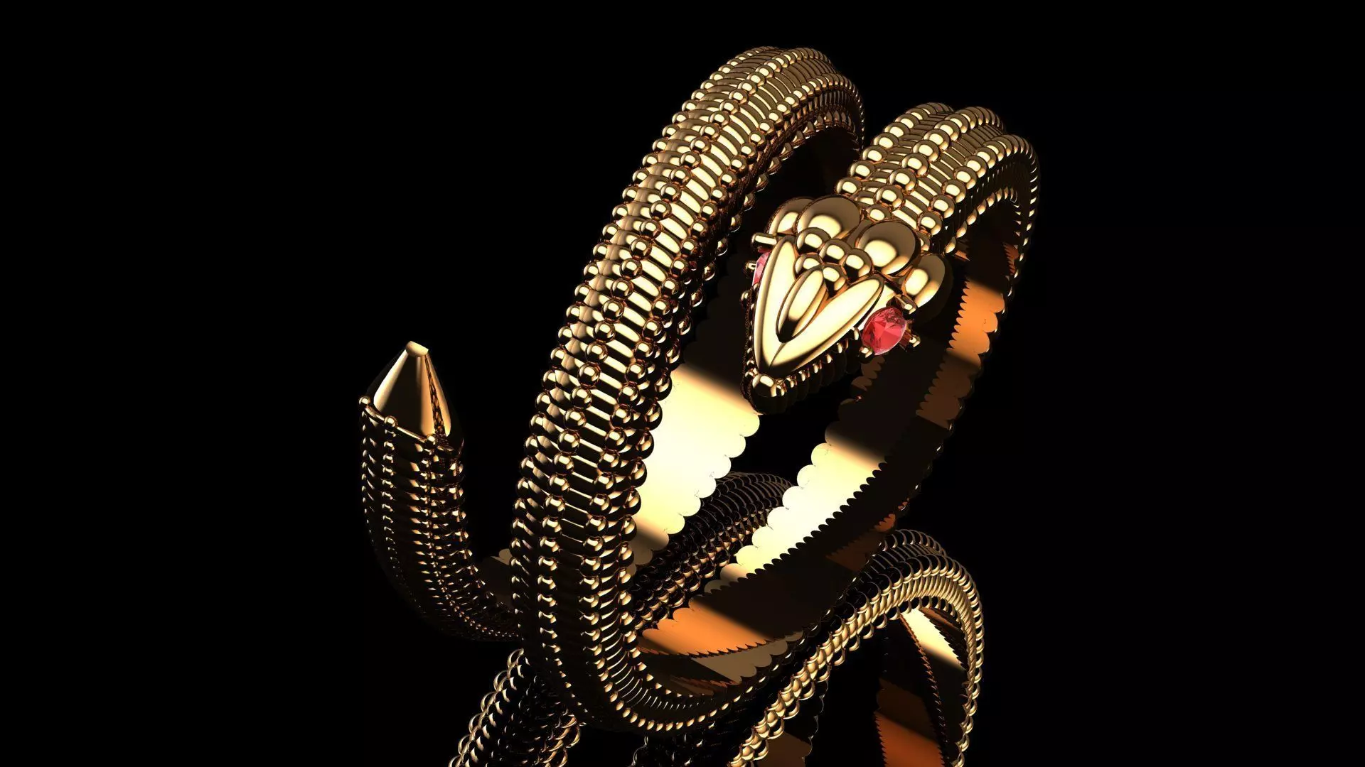 snake ring 3D print model