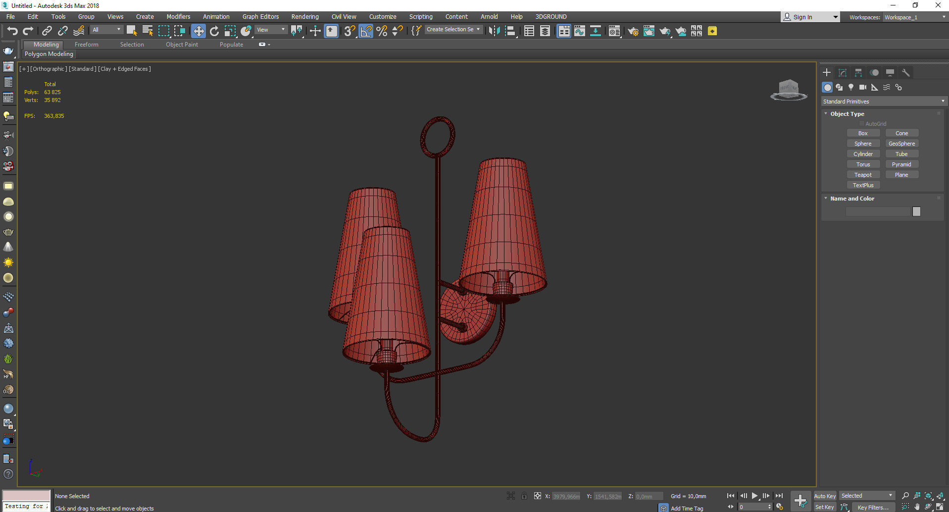  Toya Sconce Low-poly 3D model_4