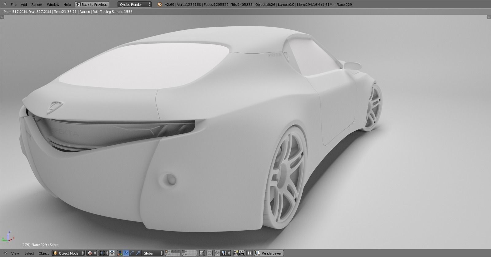 Affekta Hydroxon Sport Car Concept 3D model_17