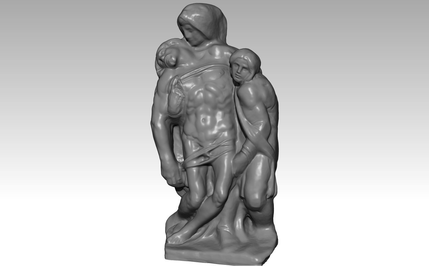 all  pieta michelangelo  vatican  bandini rondandini  palestrina 3D print model_23
