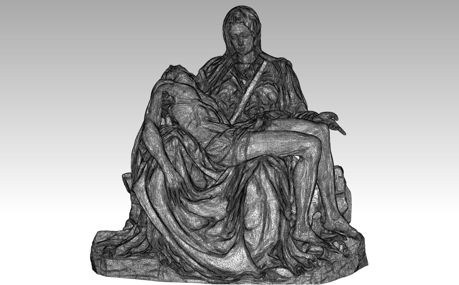 all  pieta michelangelo  vatican  bandini rondandini  palestrina 3D print model_5