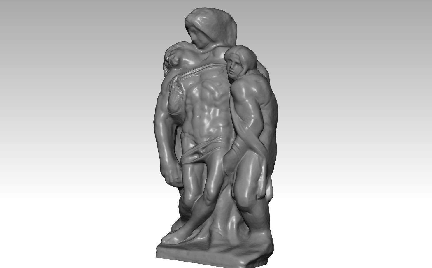 all  pieta michelangelo  vatican  bandini rondandini  palestrina 3D print model_27