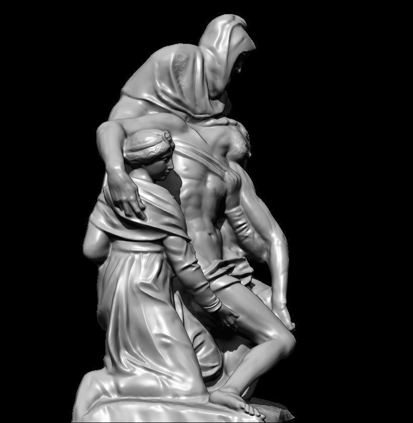 all  pieta michelangelo  vatican  bandini rondandini  palestrina 3D print model_18