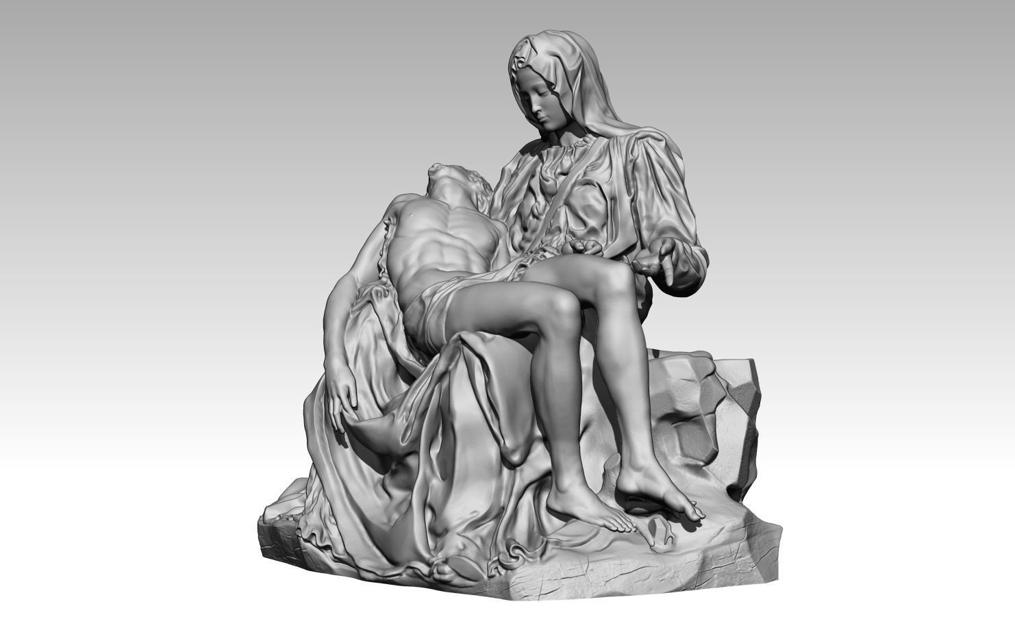 all  pieta michelangelo  vatican  bandini rondandini  palestrina 3D print model_12