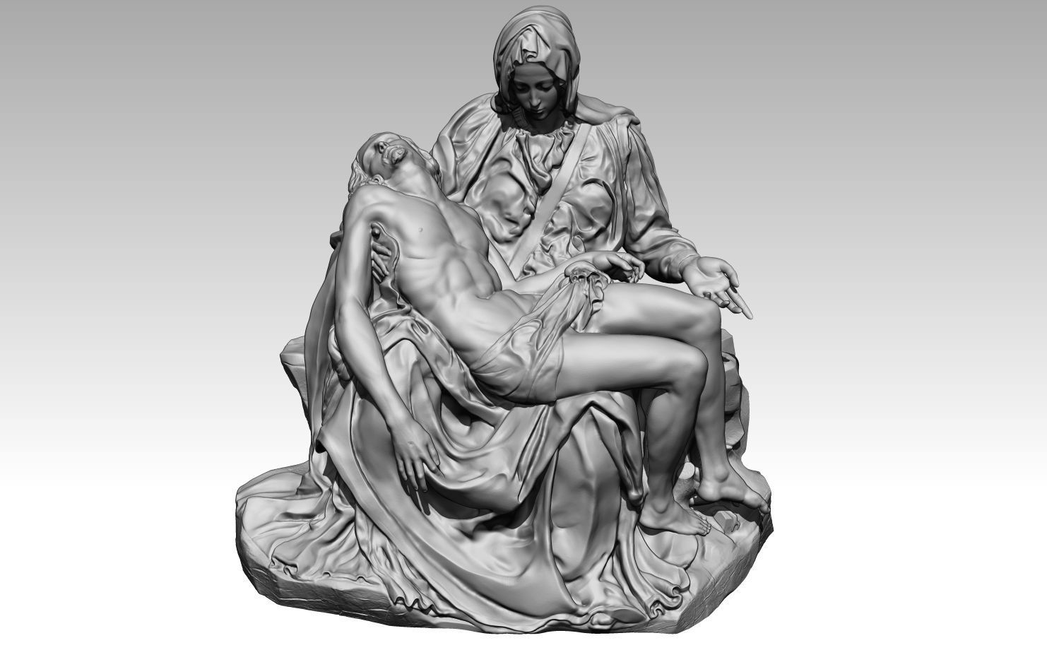 all  pieta michelangelo  vatican  bandini rondandini  palestrina 3D print model_13