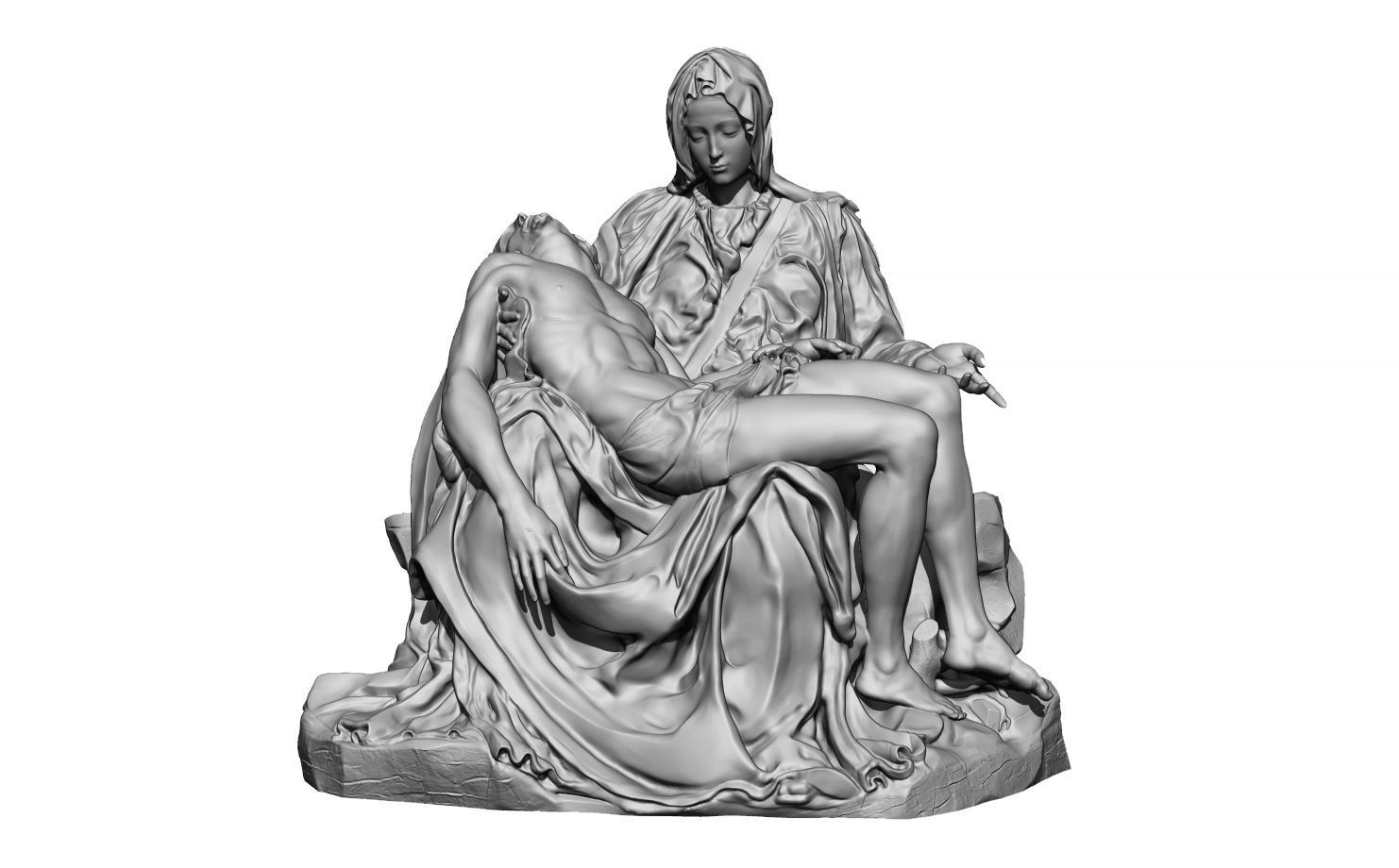 all  pieta michelangelo  vatican  bandini rondandini  palestrina 3D print model_7