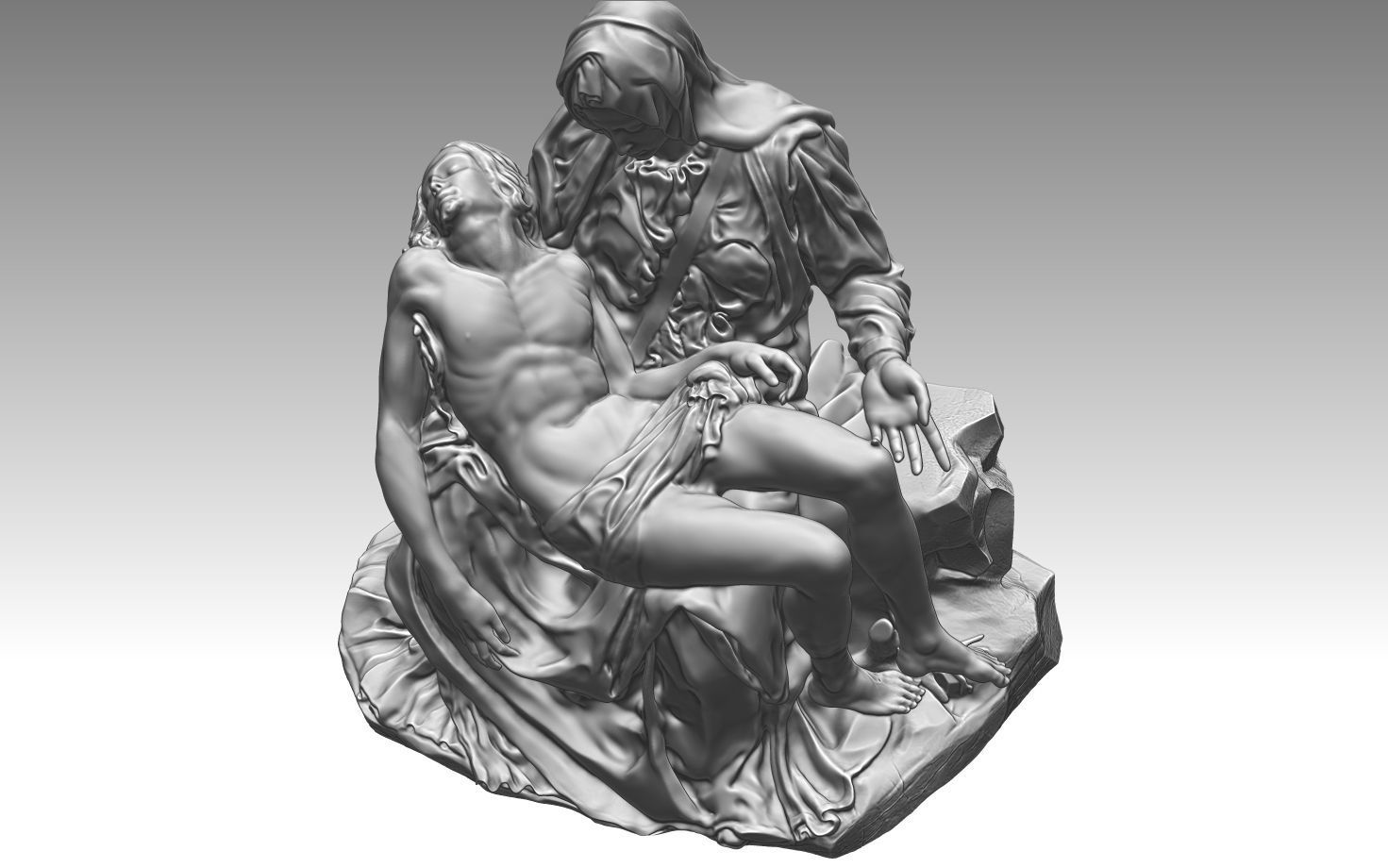 all  pieta michelangelo  vatican  bandini rondandini  palestrina 3D print model_3