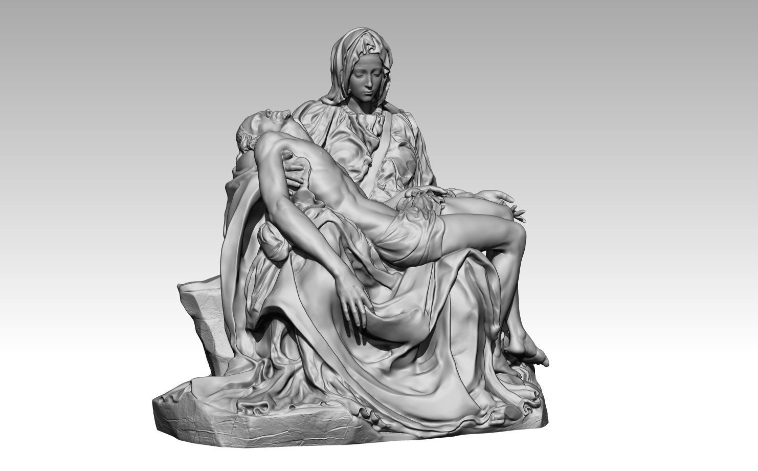 all  pieta michelangelo  vatican  bandini rondandini  palestrina 3D print model_8