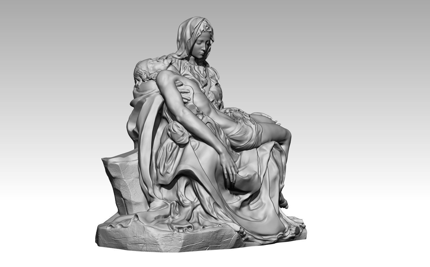 all  pieta michelangelo  vatican  bandini rondandini  palestrina 3D print model_9