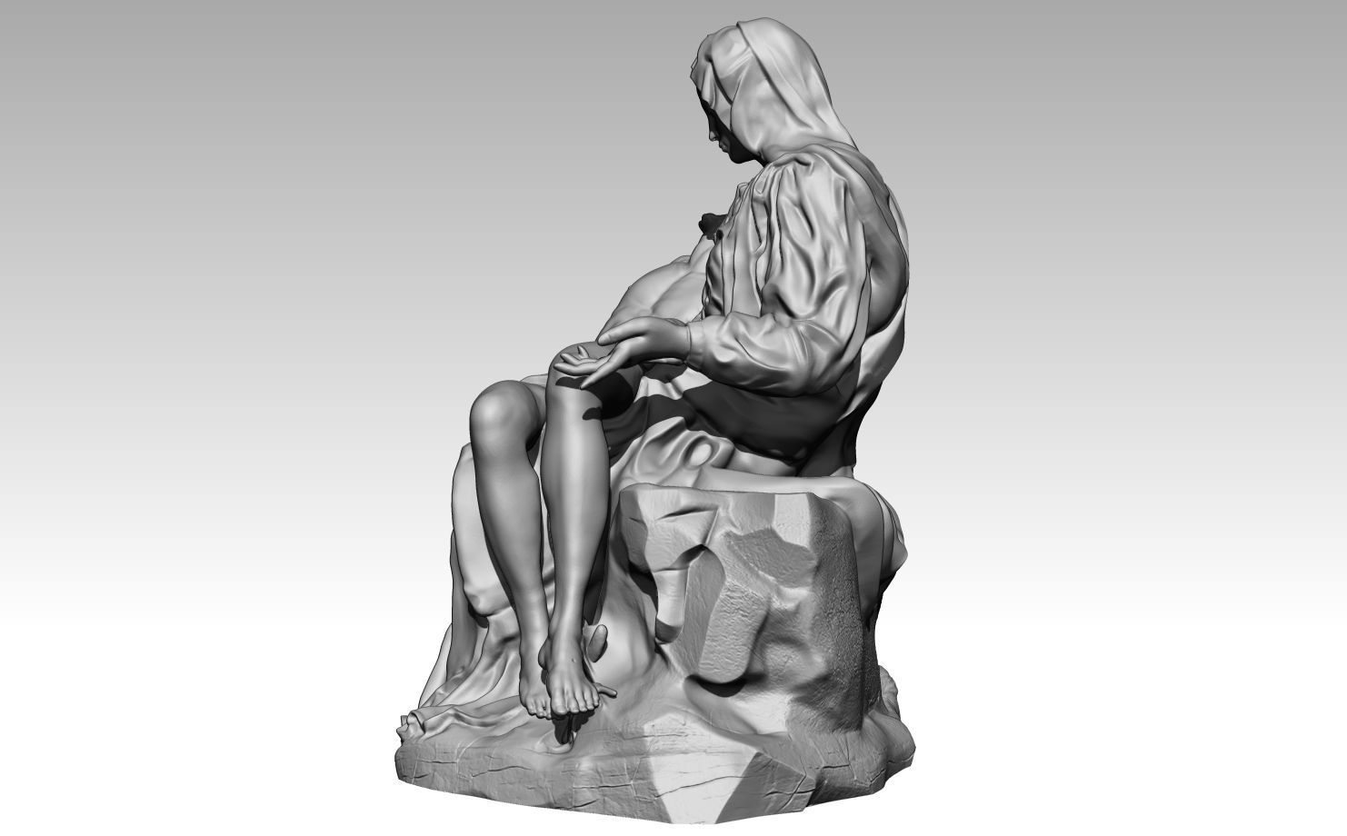all  pieta michelangelo  vatican  bandini rondandini  palestrina 3D print model_11