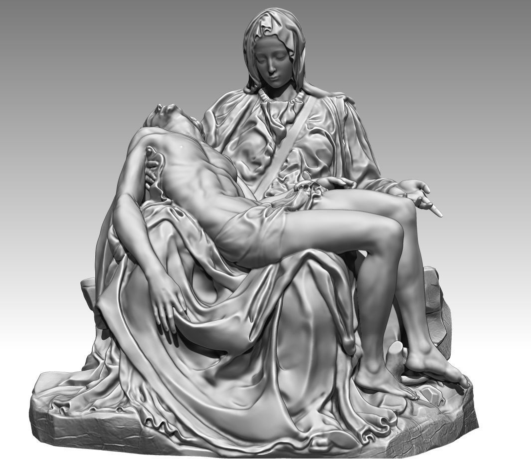 all  pieta michelangelo  vatican  bandini rondandini  palestrina 3D print model_1