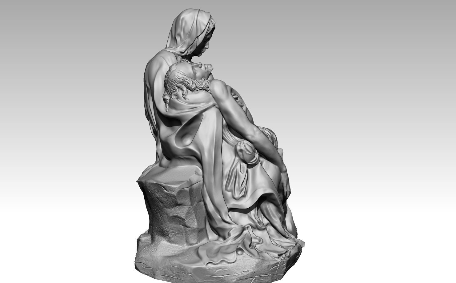 all  pieta michelangelo  vatican  bandini rondandini  palestrina 3D print model_10