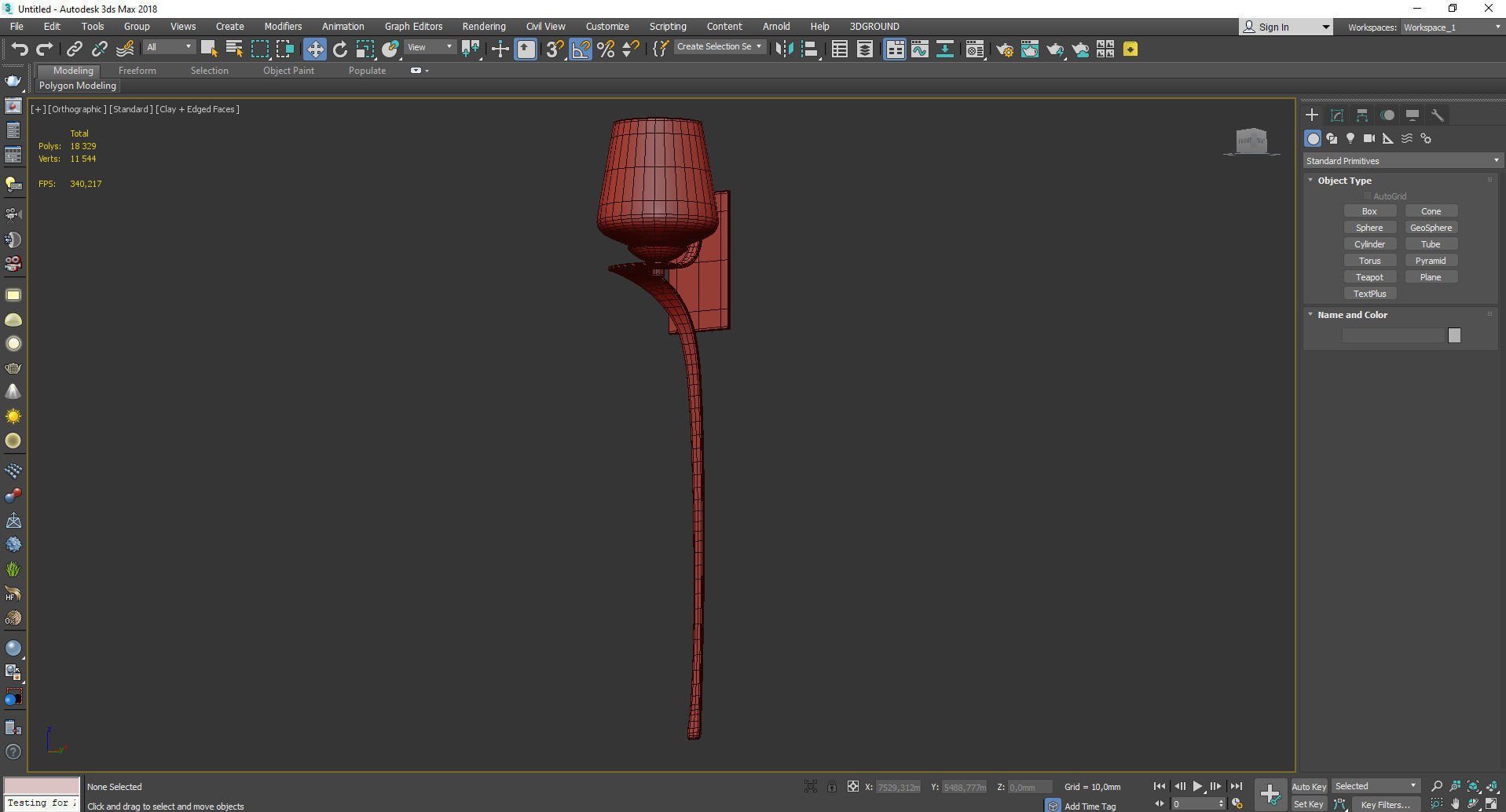 Antasia Wall Sconce Low-poly 3D model_3