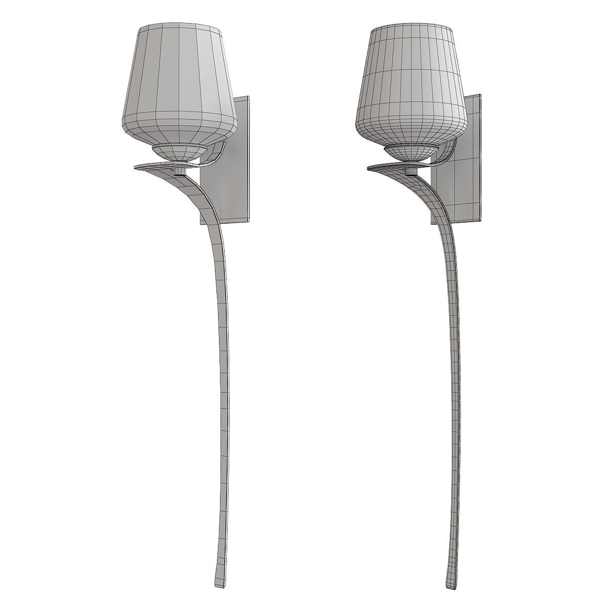 Antasia Wall Sconce Low-poly 3D model_1