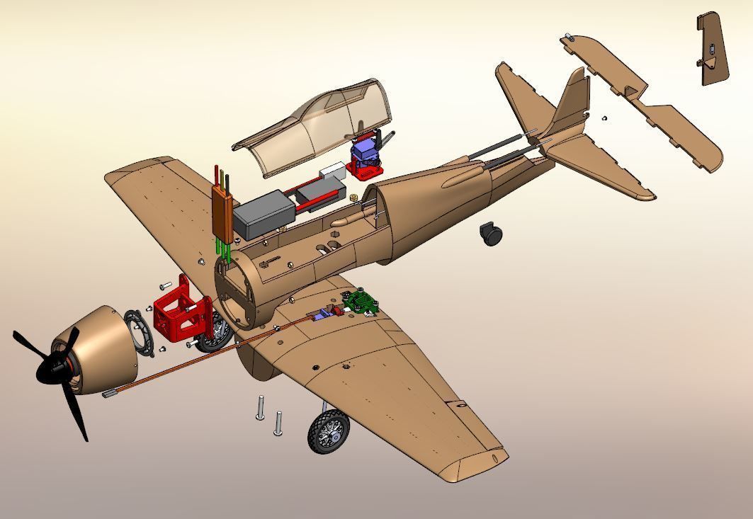 RC Ready Hellcat Mini V1 3D print model_54