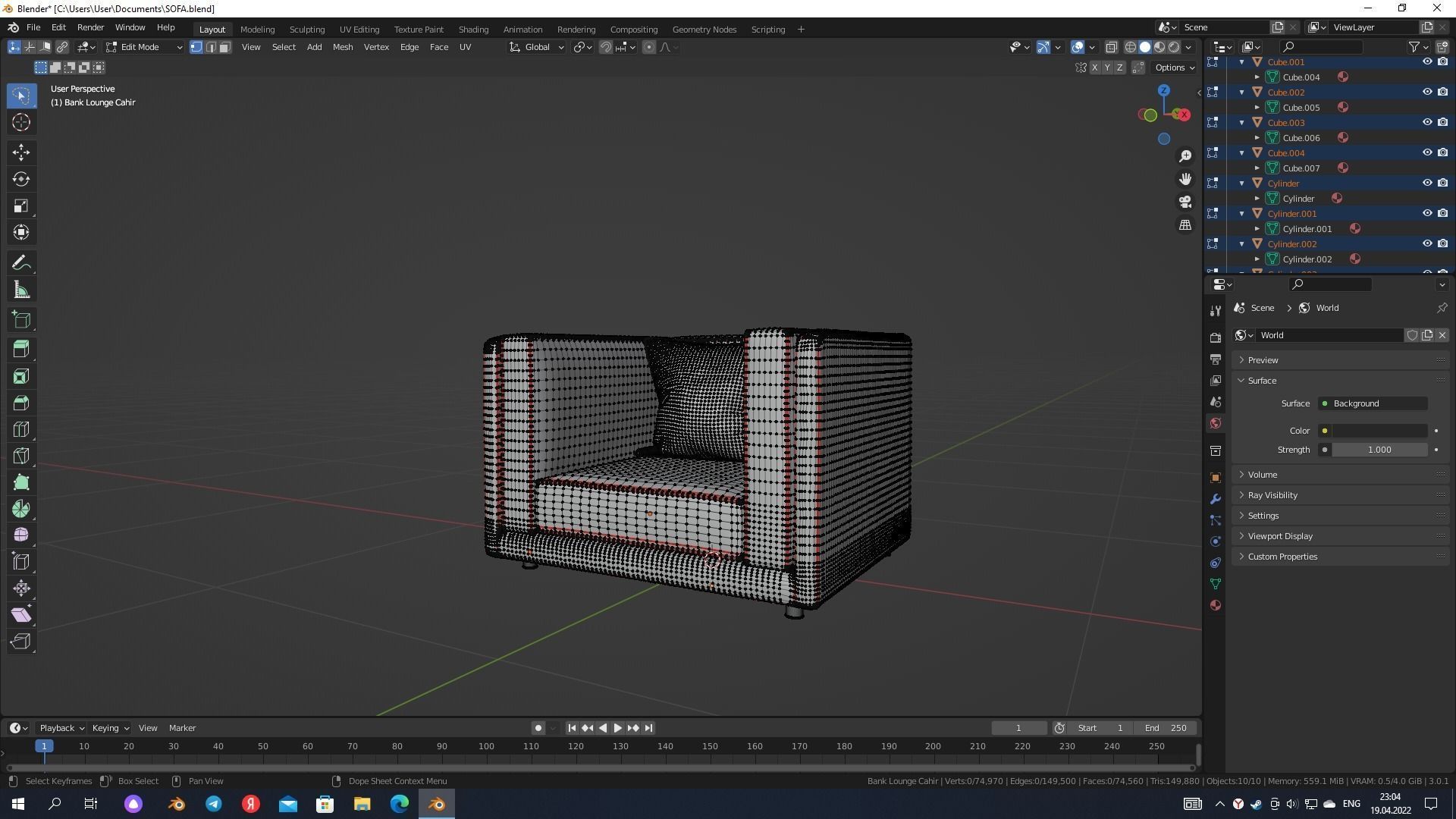 sofa modern 3D model_1