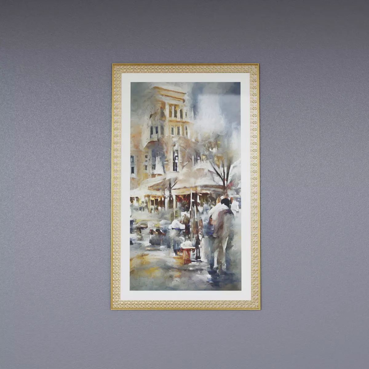Framed Watercolor Painting 2 Low-poly 3D model_0