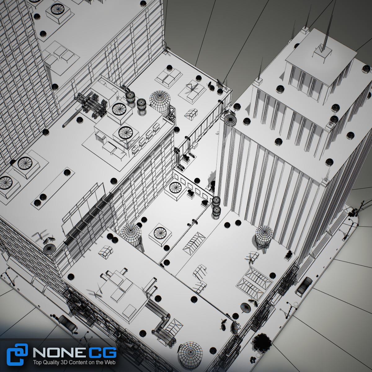 NYC Block Set 4 V2 Low-poly 3D model_29