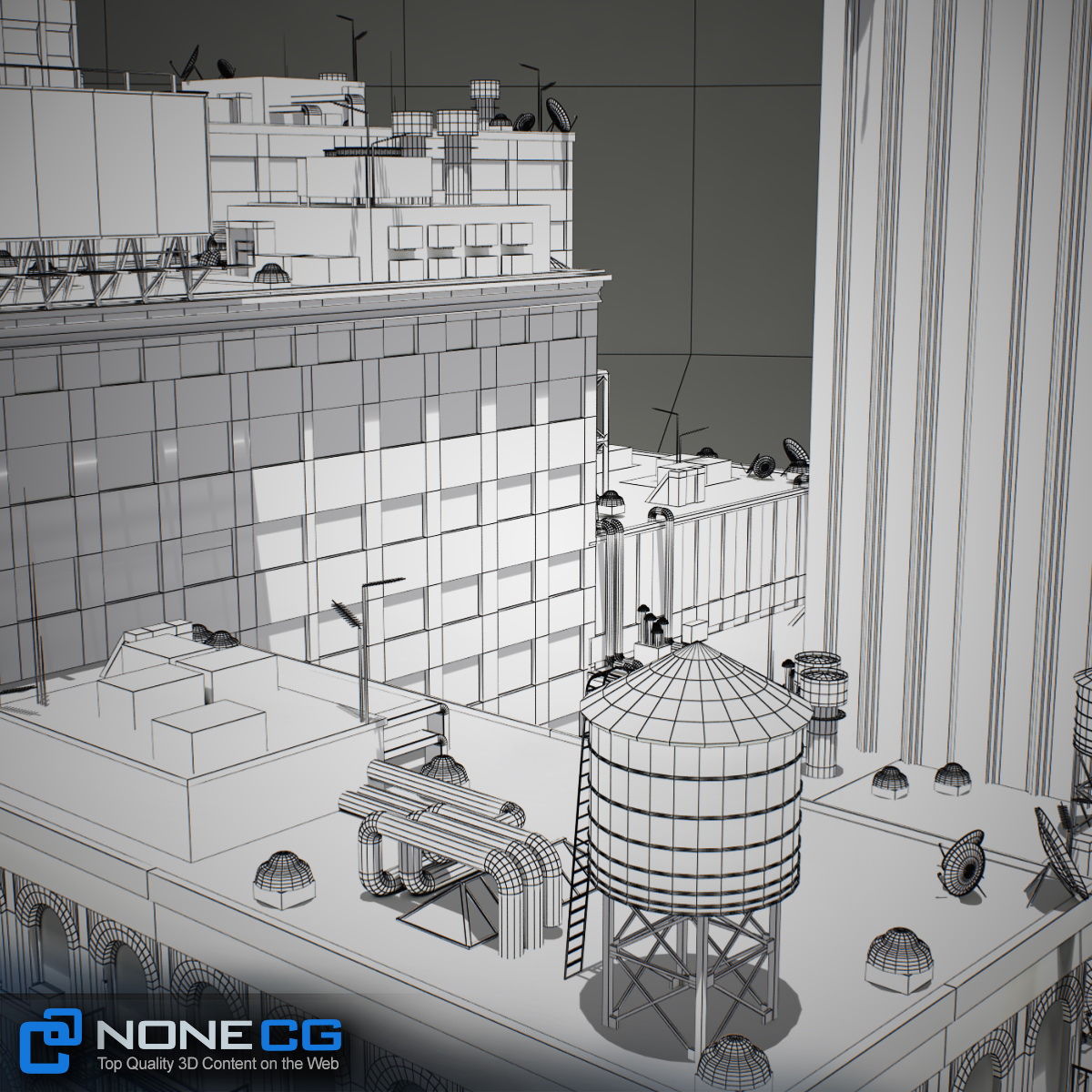 NYC Block Set 4 V2 Low-poly 3D model_32