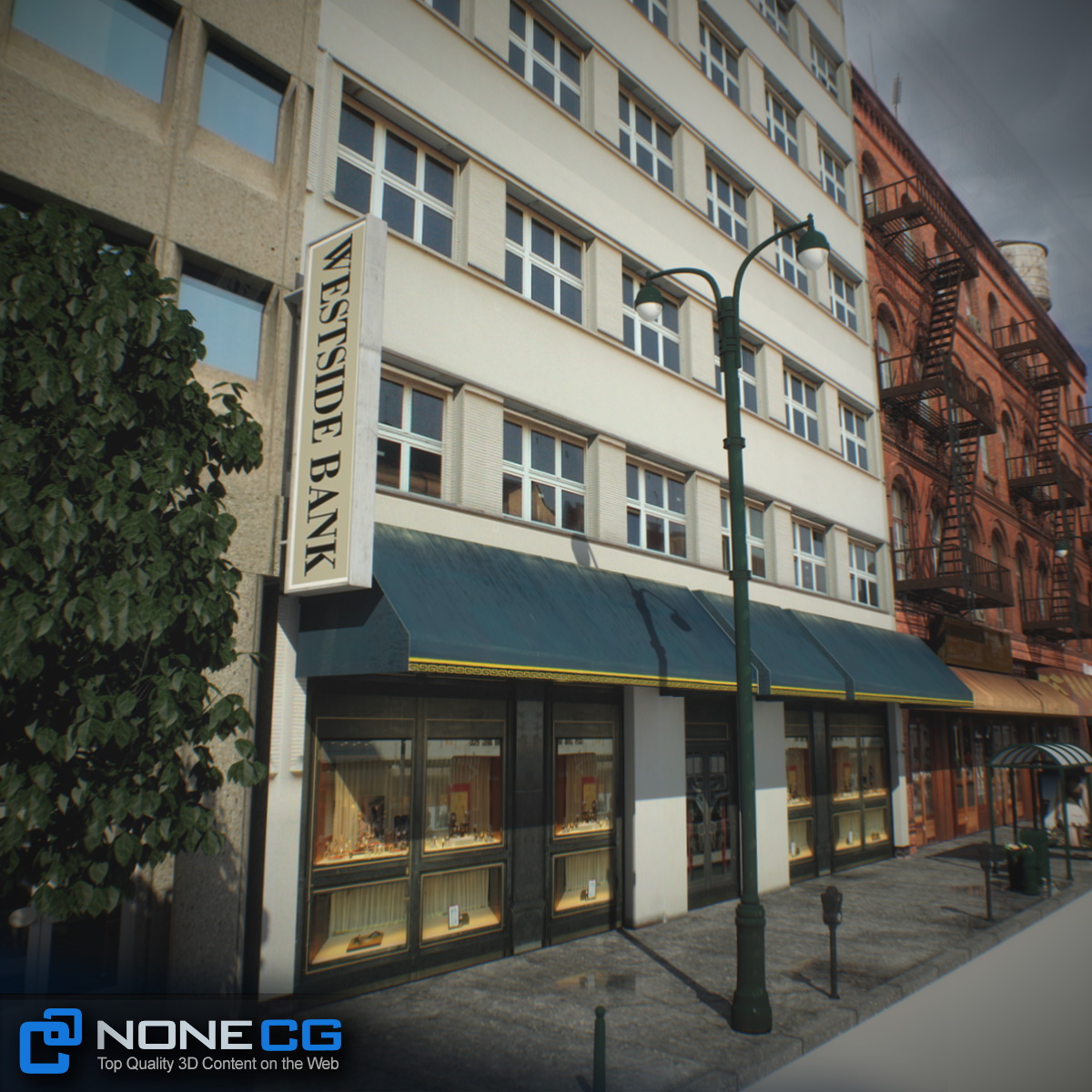 NYC Block Set 4 V2 Low-poly 3D model_12