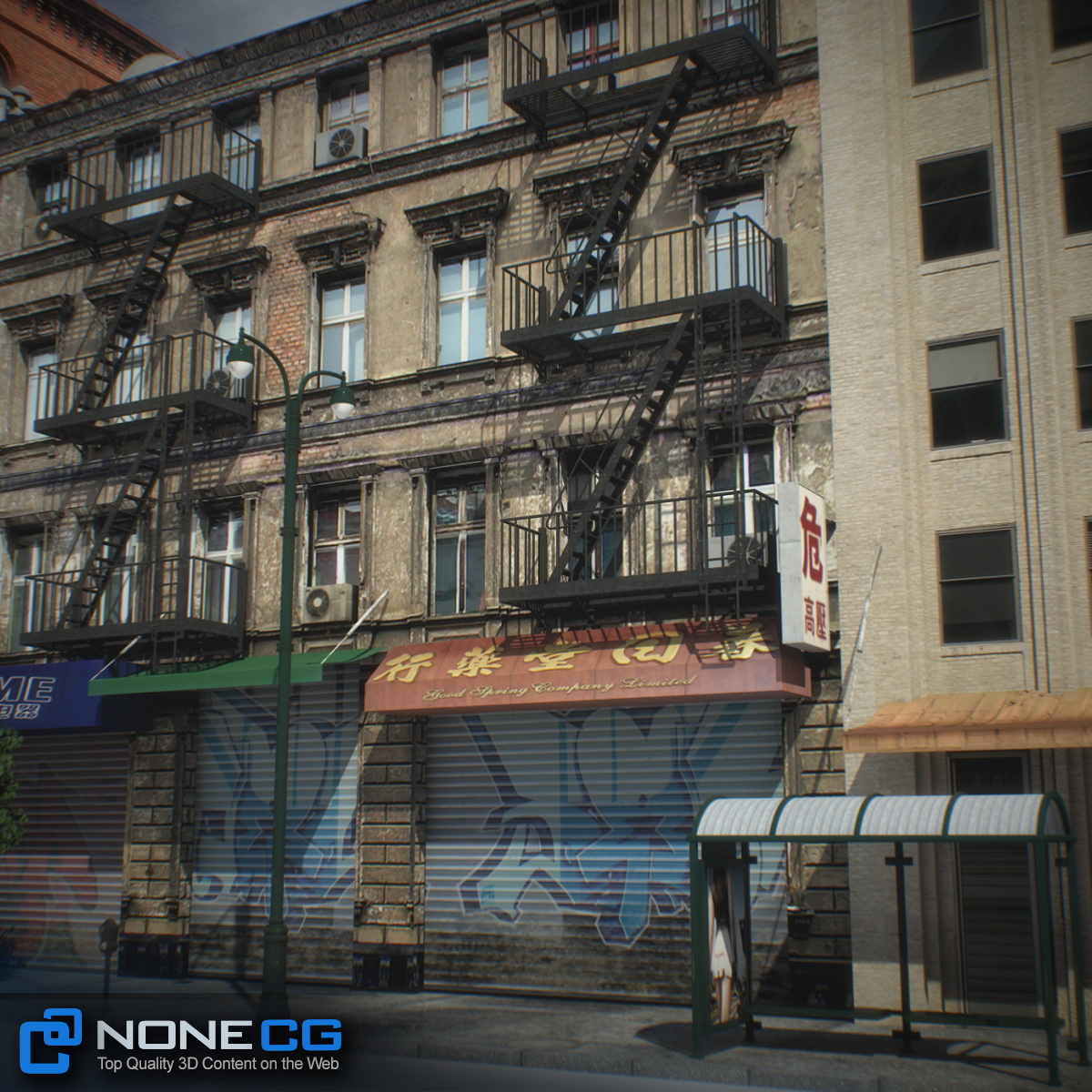 NYC Block Set 4 V2 Low-poly 3D model_11