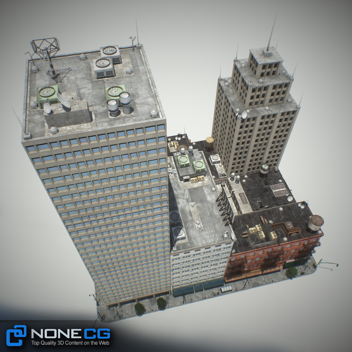 NYC Block Set 4 V2 Low-poly 3D model_21
