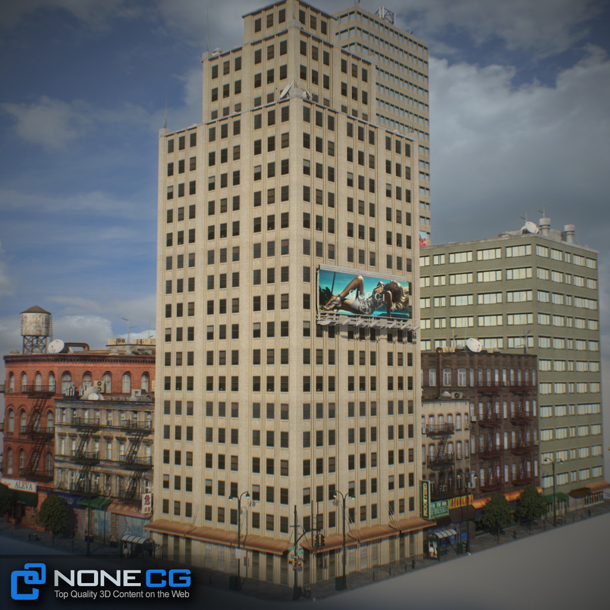NYC Block Set 4 V2 Low-poly 3D model_5