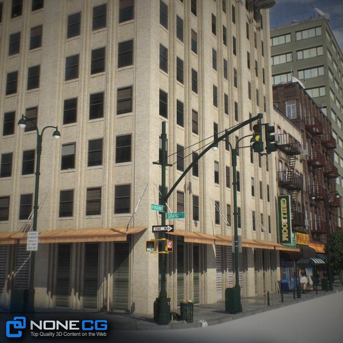 NYC Block Set 4 V2 Low-poly 3D model_2