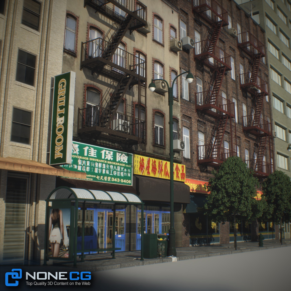 NYC Block Set 4 V2 Low-poly 3D model_17