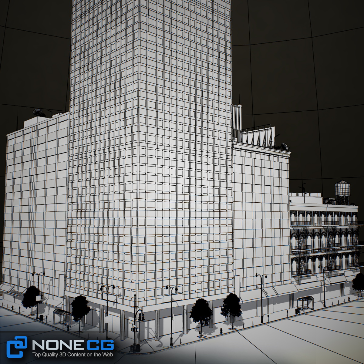 NYC Block Set 4 V2 Low-poly 3D model_24