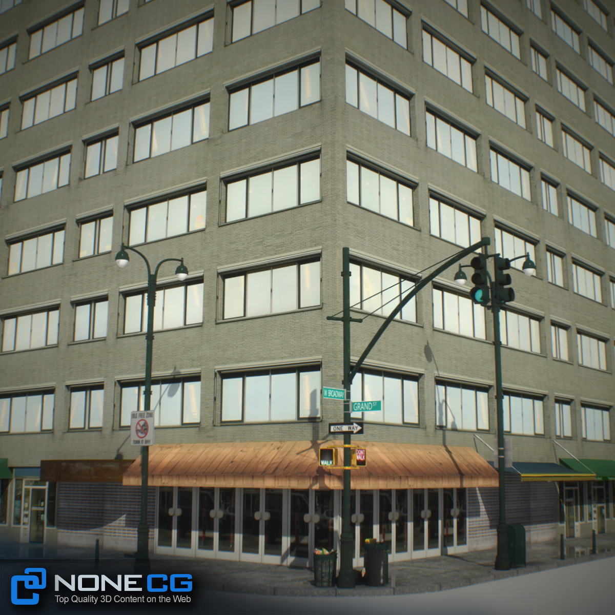NYC Block Set 4 V2 Low-poly 3D model_8