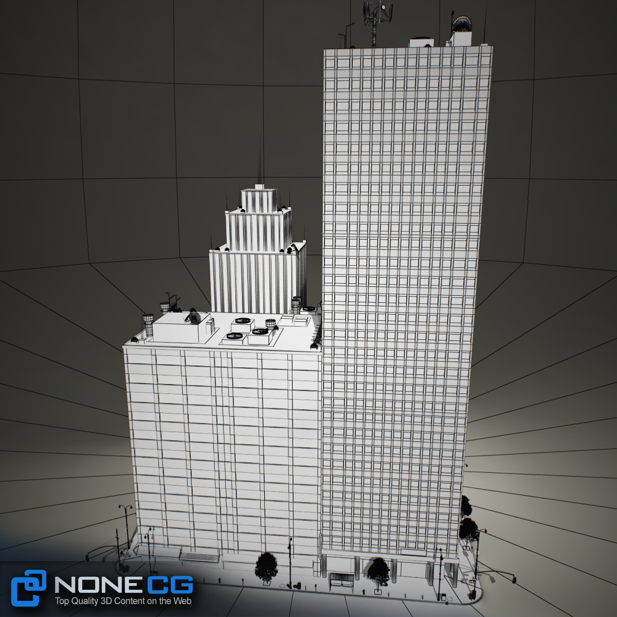 NYC Block Set 4 V2 Low-poly 3D model_30
