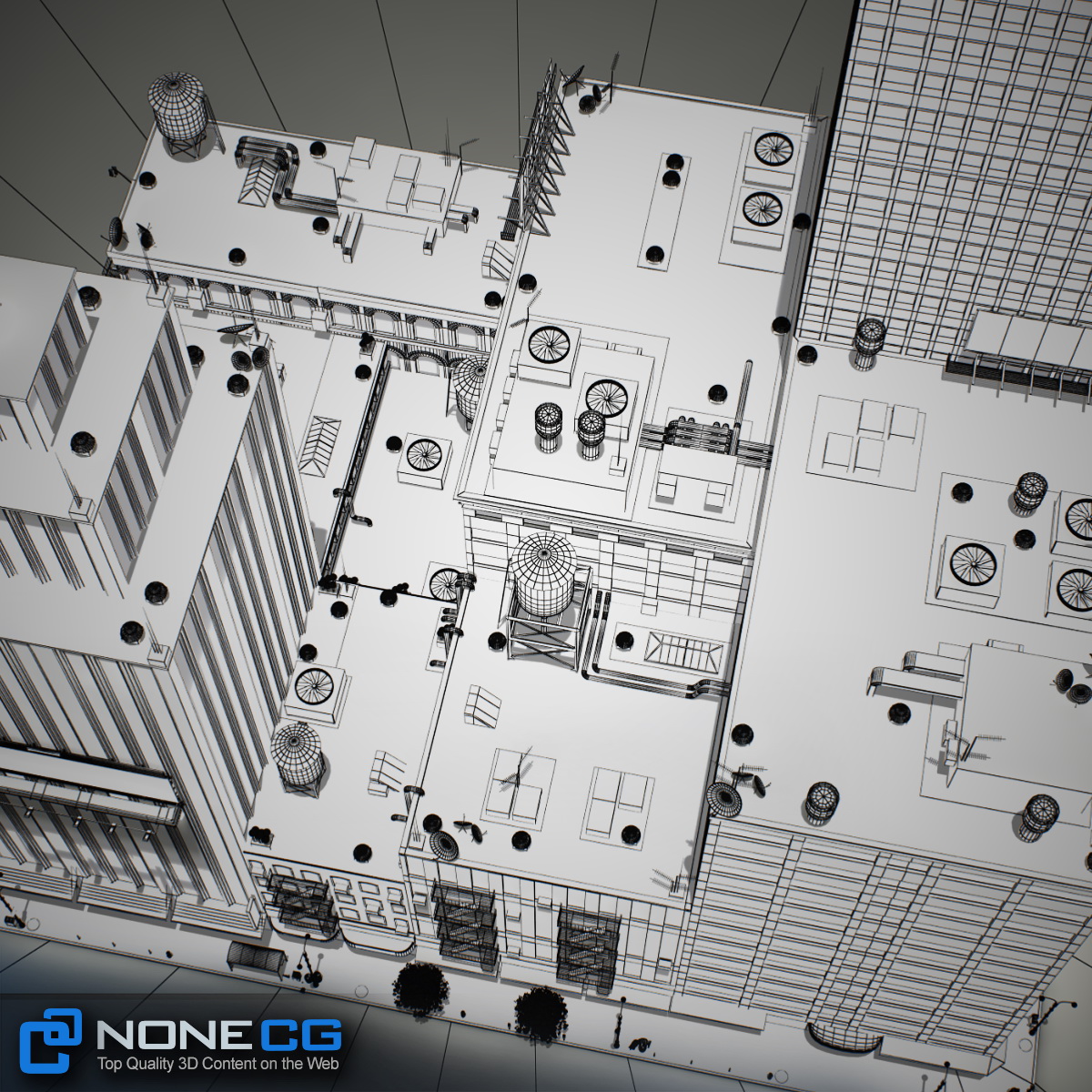 NYC Block Set 4 V2 Low-poly 3D model_31